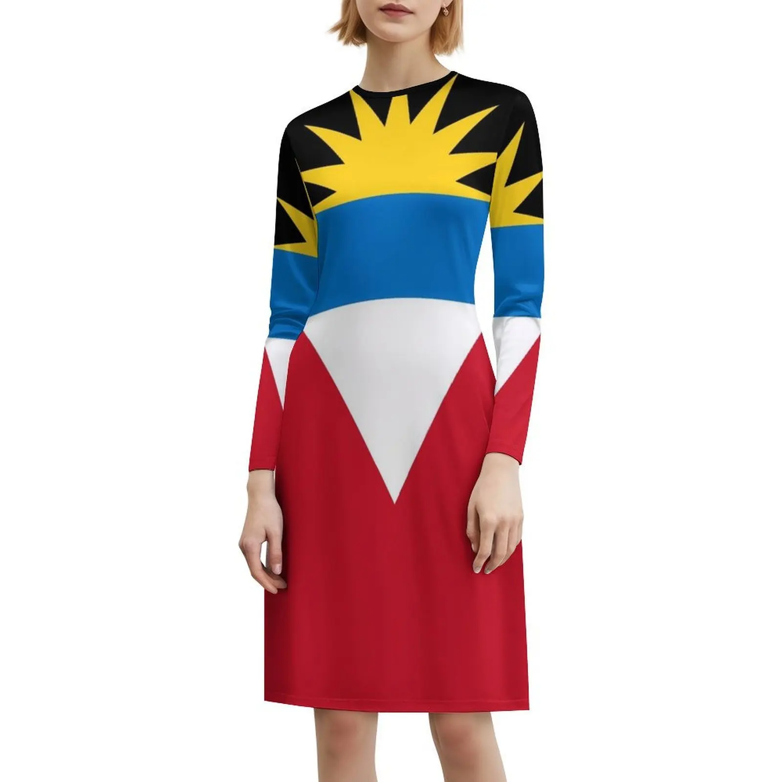 علم أنتيغوا وبربودا بوهو فستان أنيق أنيق موضة شاطئ حفل زفاف ثوب أنتيغوا بربودا أنتيغوا أنتيغوا و