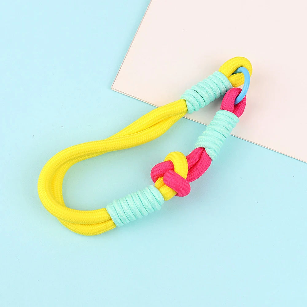 Portable Nylon Phone Straps Cord Mobile Phone Lanyard Nylon Rope Keychain Anti-loss Rope Woven Colorful Keyring Cute Pendant