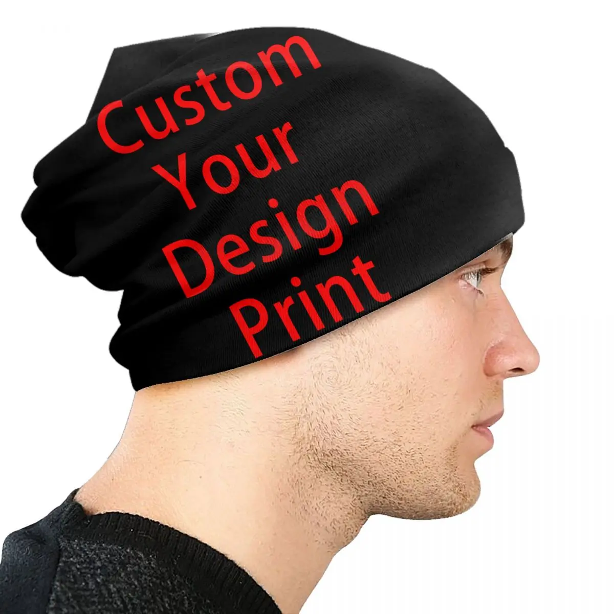 Custom Your Design Skullies Beanies Caps Fashion Winter Warm Knitting Hats Adult Unisex Customized Logo Printed Bonnet Hats