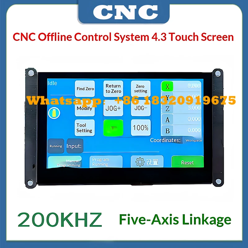 CNC 5axis V410 200Khz offline control system engraving machine motion control card MACH3 USB interface board+4.3'' touch screen