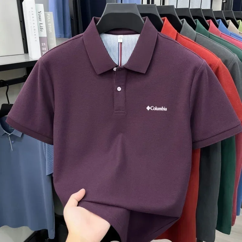 100% reine Baumwolle 2026 High-End Marken Herren Kurzarm-Poloshirt Sommer Mode Luxus Logo Besticktes Golf-Oberteil Lässiges T-Shirt – Detail 28