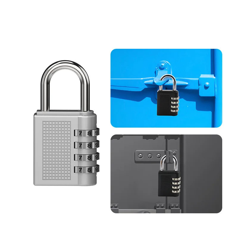 Four-digit Zinc Alloy Password Padlock Fitness Cabinet Tool Box Employee Luggage Bag Security Smart Password Padlock  Smart Lock