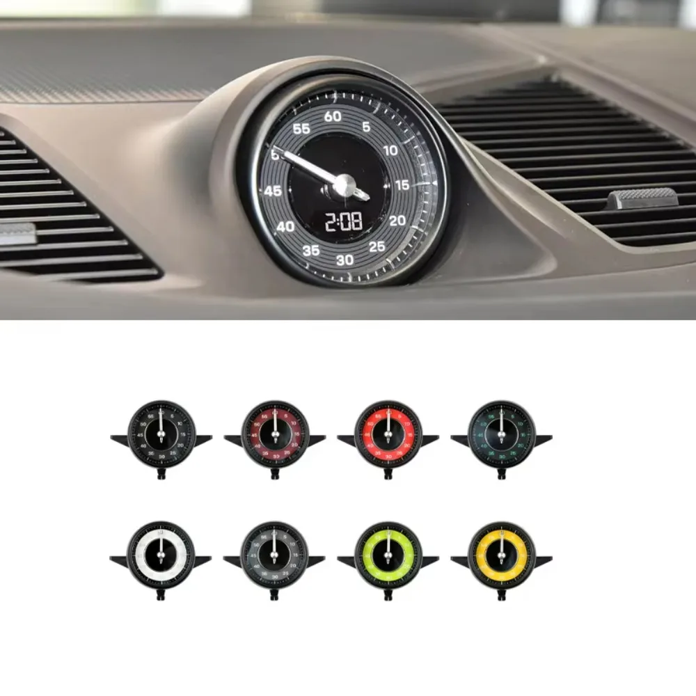 Sport Chrono Electronic Stopwatch Clock Timer Meter for Porsche Cayenne 9YA 2024 2025 2026 Dashboard Interior Upgrade Accessory