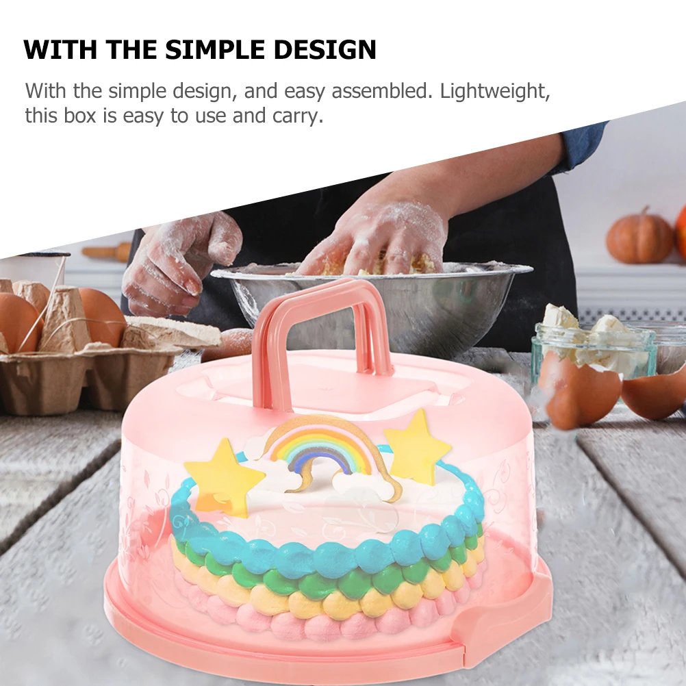 

2 Pcs Portable Cake Box Cupcake Transport Holders Tray Reusable Carrier Pp Polypropylene Container with Cover Travel