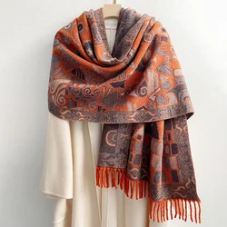 Women's Elegant Triangle Graphic Ethnic Style Cashmere Feeling Soft Warm Winter Scarves Shawl Outer Decoration Large Long Wrap