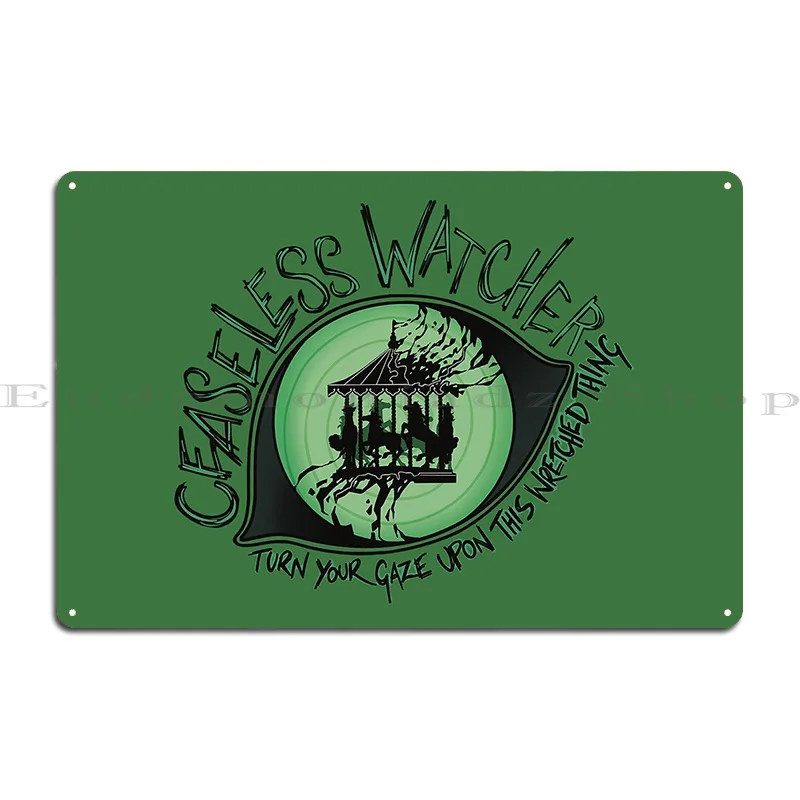 The Magnus Archives Ceaseless Watcher Metal Plaque Poster Living Room Create Wall Plaque Classic Designer Tin Sign Poster
