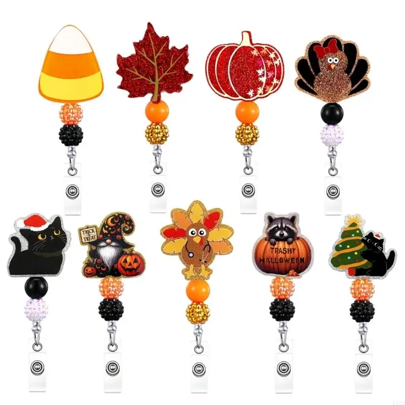 Funny Badge Holder with Alligators Clip for Nurse Teacher Office Holiday, Retractable Badge Reels Gifts Badge Holder