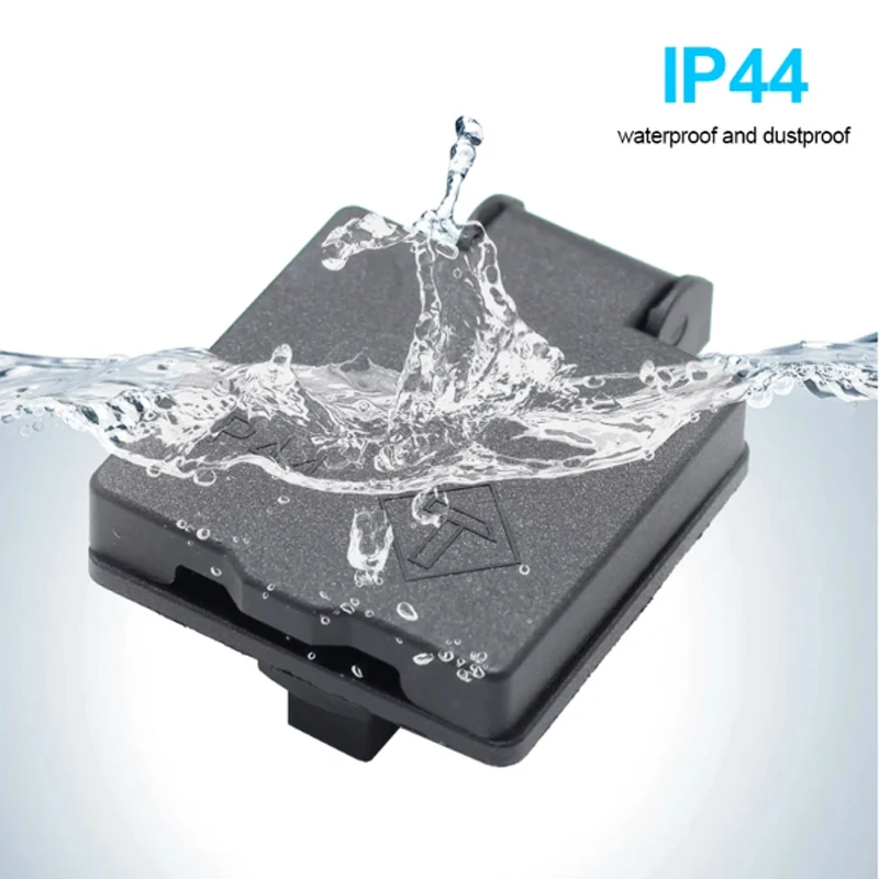 

IP44 16A 250V с крышкой, электрическая водонепроницаемая розетка, французский/европейский/британский стандартный промышленный источник питания переменного тока