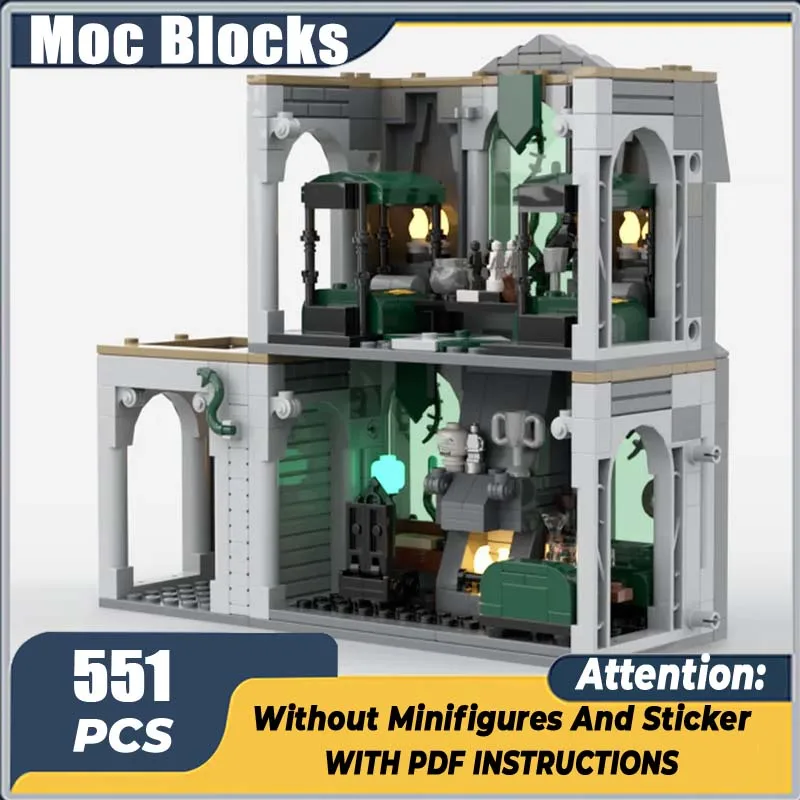 

Moc Building Blocks Building Model Slytherin Common Room Technology Modular Building Blocks Gift Children's Toy DIY Set Assembly