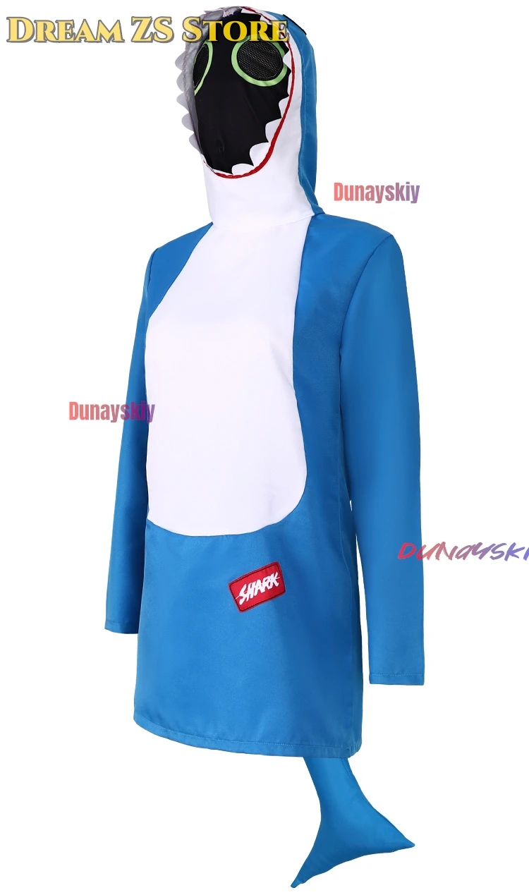 بدلة Shark Bunny Cosplay Zenless Zone Zero كاملة مع غطاء رأس القرش وقفازات لأداء الهالوين/المرحلة