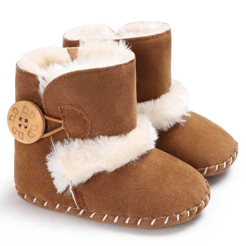 Nuovo inverno bambino peluche addensato suola in gomma calda antiscivolo stivali da neve per neonati Indoor e Outdoor primo passo scarpe da passeggio