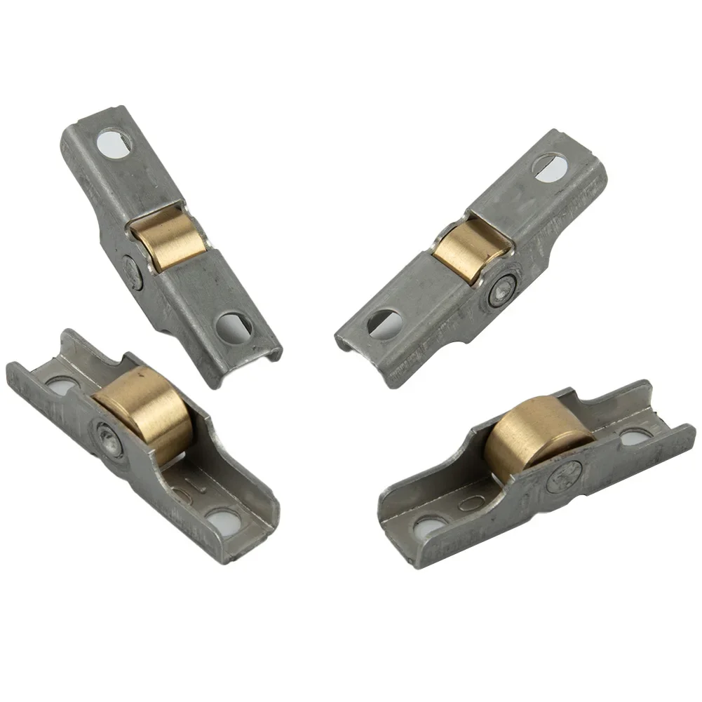 Pulegge a fascia in acciaio inossidabile con ruota piatta con ruota scanalata-Set di rulli durevoli per accessori Hardware per mobili e altro