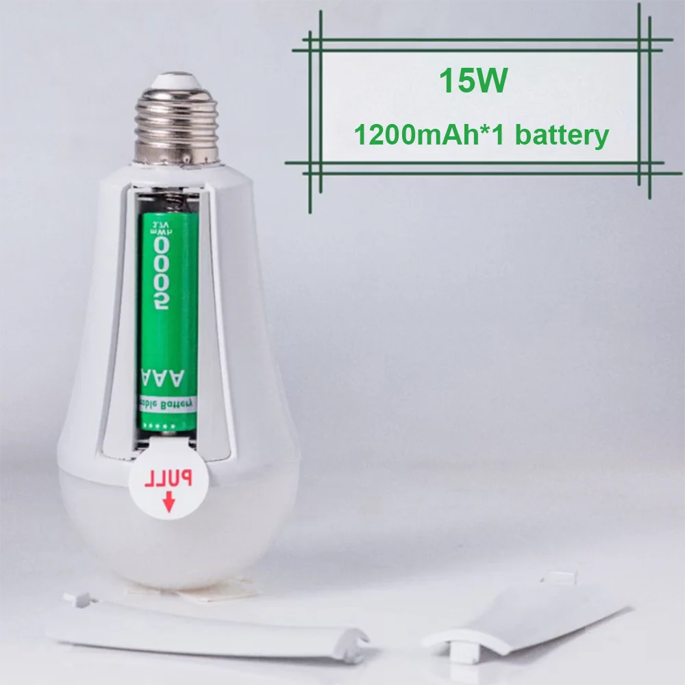Lumière de secours LED puce de charge intelligente panne de courant maison camping extérieur AC85-265V batterie au lithium ampoule de secours