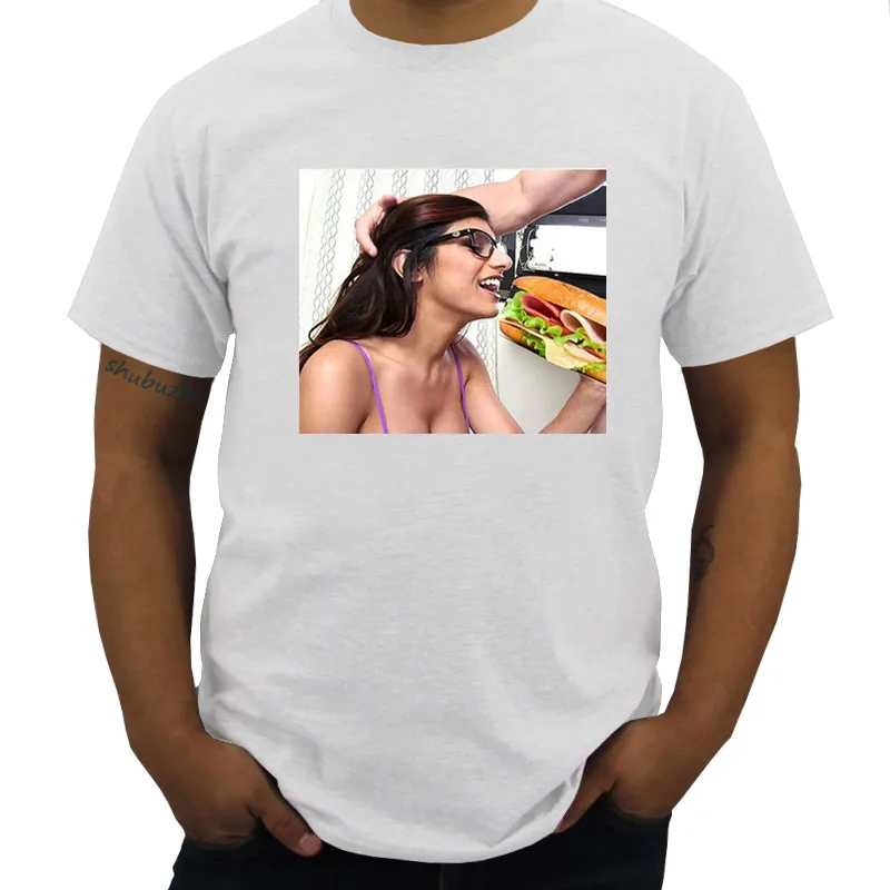 Khalifa Action Movie Star Printed T-shirt Tops Humor Funny Ladies Eat Sandwiches TShirt  Summer  Unisex Streetwear Short Sleeve