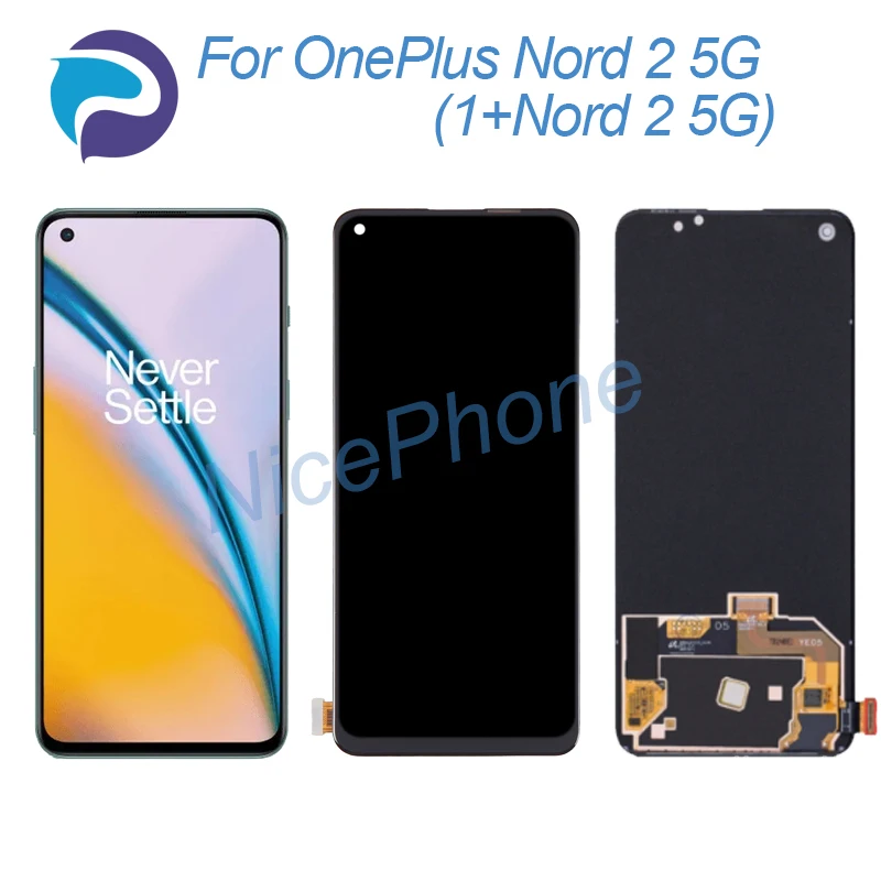 

for ONEPLUS Nord 2 5G LCD Display Touch Screen Digitizer Assembly Replacement 6.43" DN2101,DN2103 1+Nord 2 5G Screen Display LCD