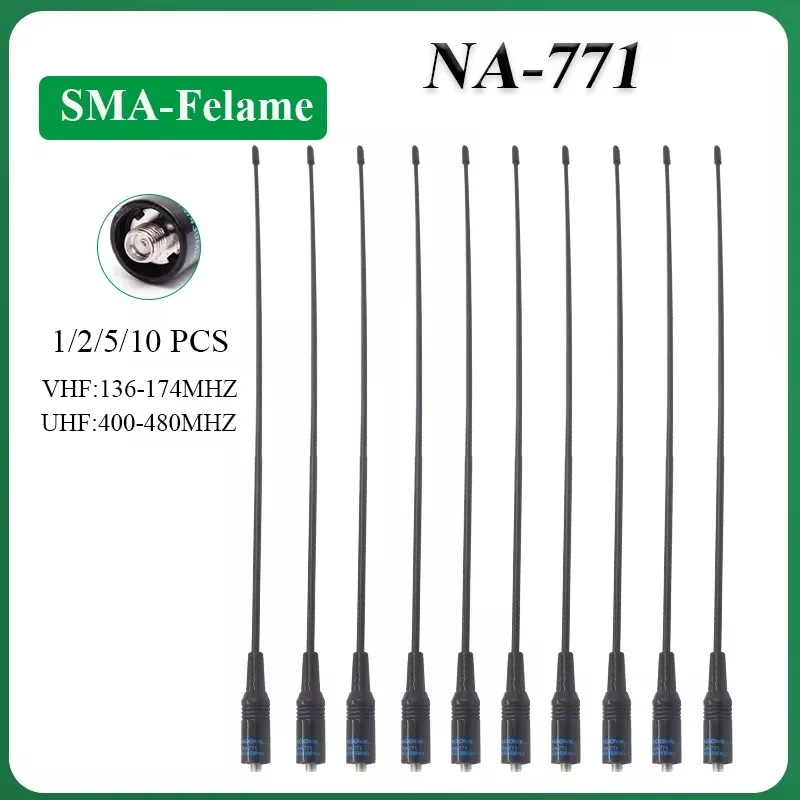 

10PCS Nagoya NA-771 Antenna High Gain Antenna VHF/UHF SMA-F for BAOFENG Kenwood PUXING WEIERWEI QUANSHENG WOUXUN HYT TYT LINTON