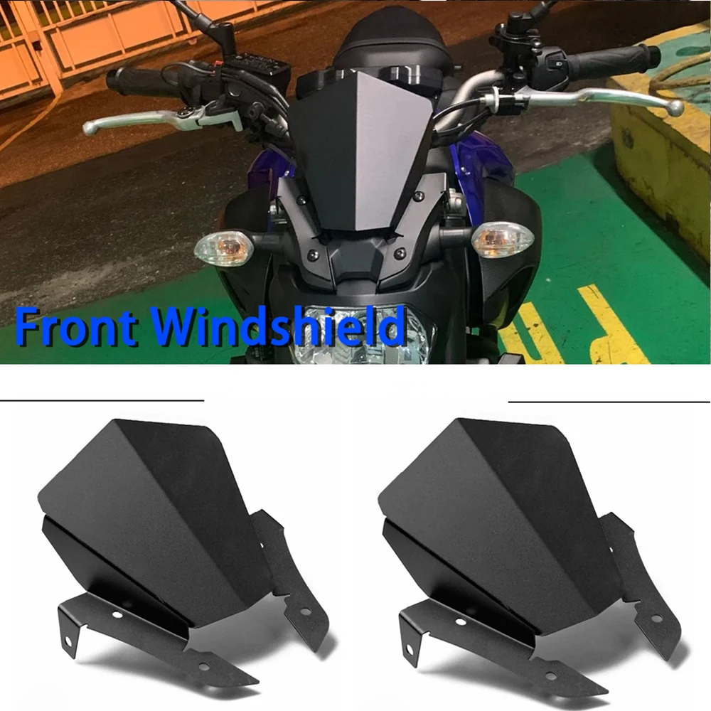 2024 Motorcycle Windshield For YAMAHA MT07 MT-07 FZ-07 2013 2014 2015 2016 2017 Motorbike Wind Deflector Windscreen MT 07 FZ 07