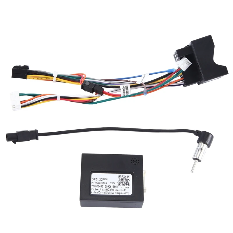 

Black Radio Power Cable With Canbus Box For Opel Astra H Zafira B Power Wiring Harness For Android Headunit Installation Adapter