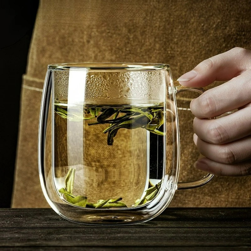 250/350ml Heat Resistant Glass Mug Double Insulated Glass Cups for Hot & Cold Coffee Milk Transparent Mug with Handle Cups Gift - Image 5