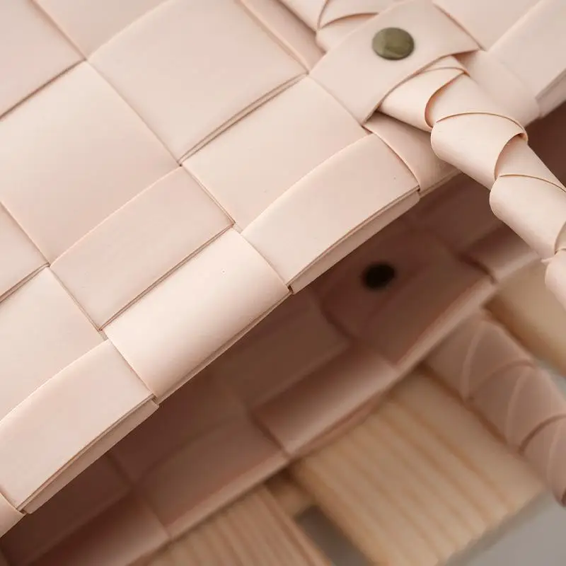 Fashion PE Straw Top Handle Bags Women Casual Travel Beach Bags Simple Large Capacity Square Bags Summer Versatile Weave Handbag