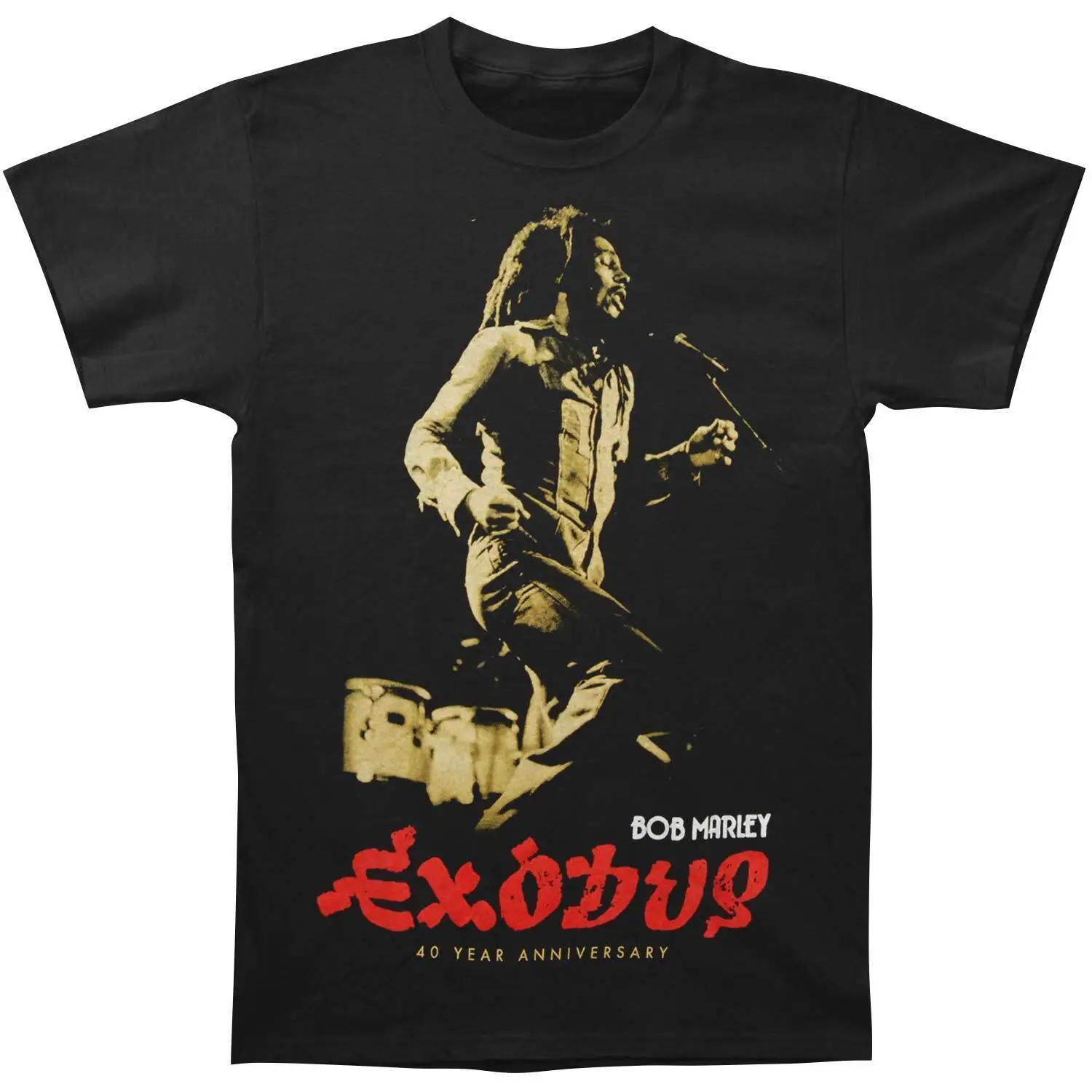 Men's Bob Marley Exodus 40 T-shirt Small Black