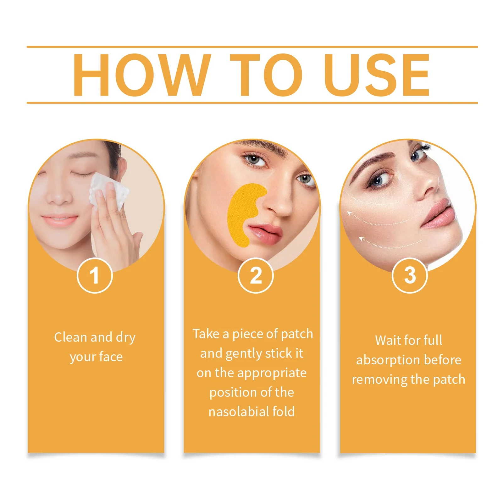 Nasolabiaalplooien Patch Bevatten Collageen Hyaluronzuur Verstevigende Huid Vervagen Fijne Lijntjes Gezichtsmasker, 2025 Hot Selling