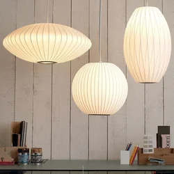 Italian Silk Cloth Pendant Lights Creative Living Room Pendant Hanging Lamps Modern Dining Room Lamps Decoration Indoor Lighting