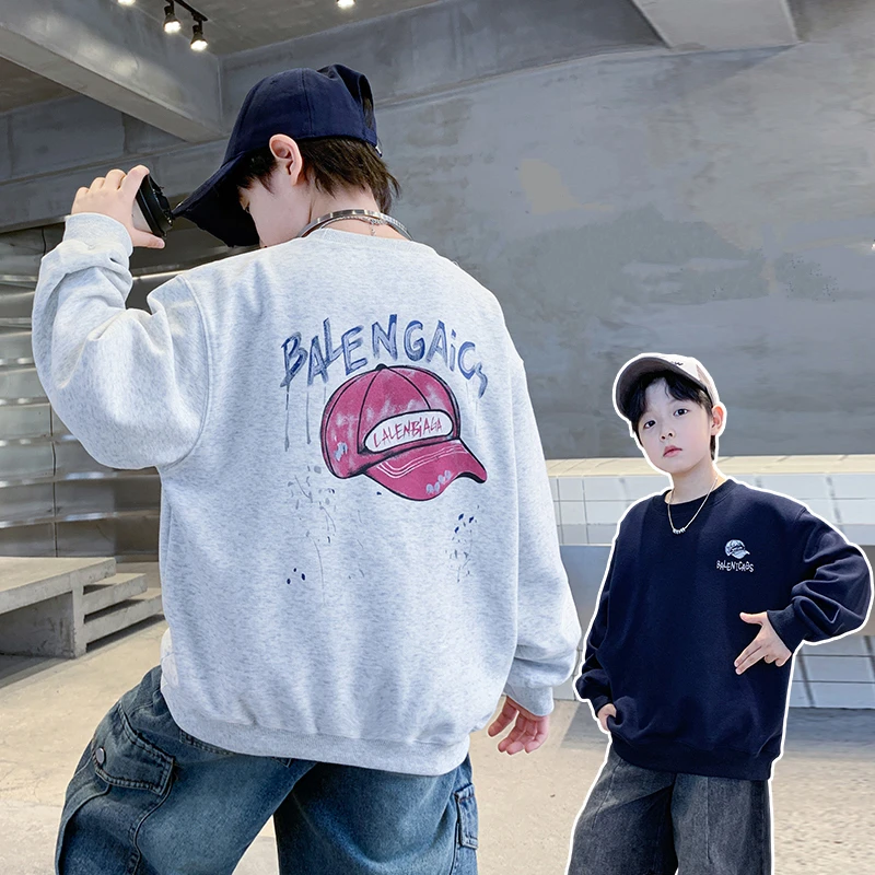 

New Spring Children Fashion Sweatshirt Outfit For Teenage Boys Casual Clothing Age 7 To 16 Years Kids Stylish Clothes Hoodie