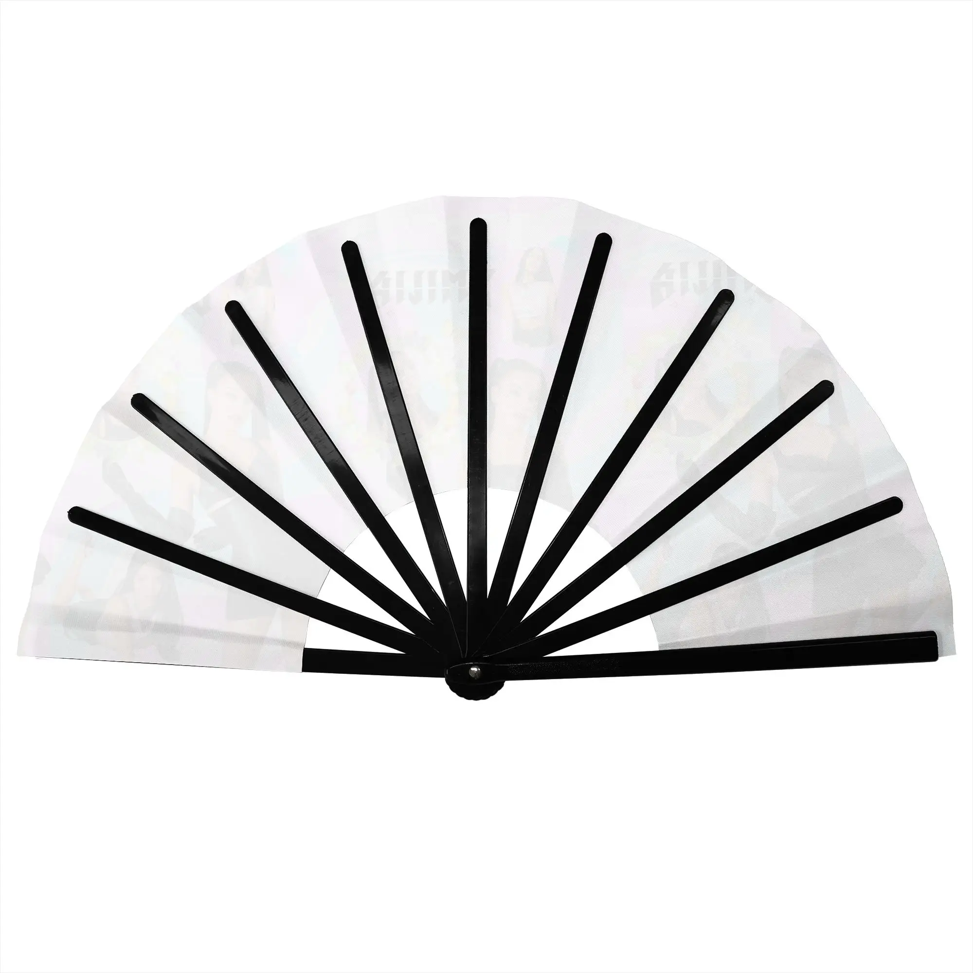 E-Emilia Mernes Traditional Folding Fan Oriental Art Mp3 Singer High-Quality Polyester Fans Gift Classic Decorative Hand Fan