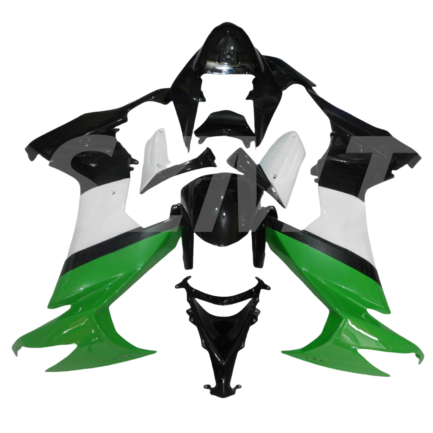 

Injection New ABS Full Fairings Kit Fit For KAWASAKI ZX-10R ZX10R 2008 2009 2010 08 09 10 Bodywork Set Custom Black Green