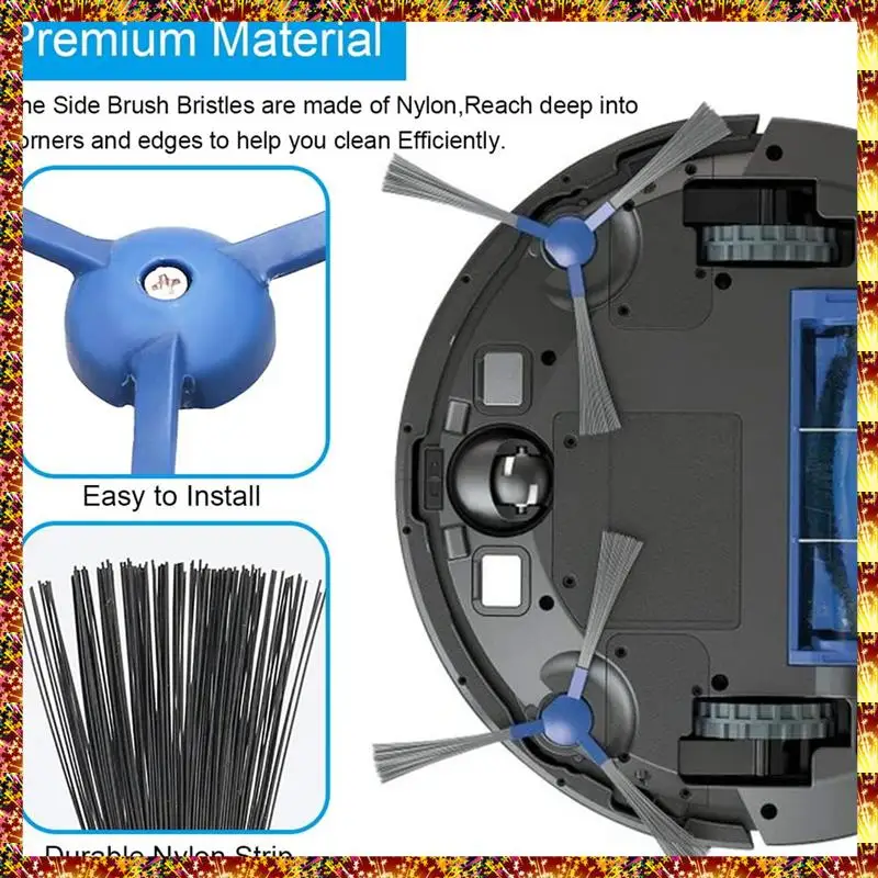 1 مجموعة استبدال أجزاء ل Eufy Robovac X8 الهجين جهاز آلي لتنظيف الأتربة مرشحات HEPA الجانب فرشاة ممسحة القماش استبدال أجزاء