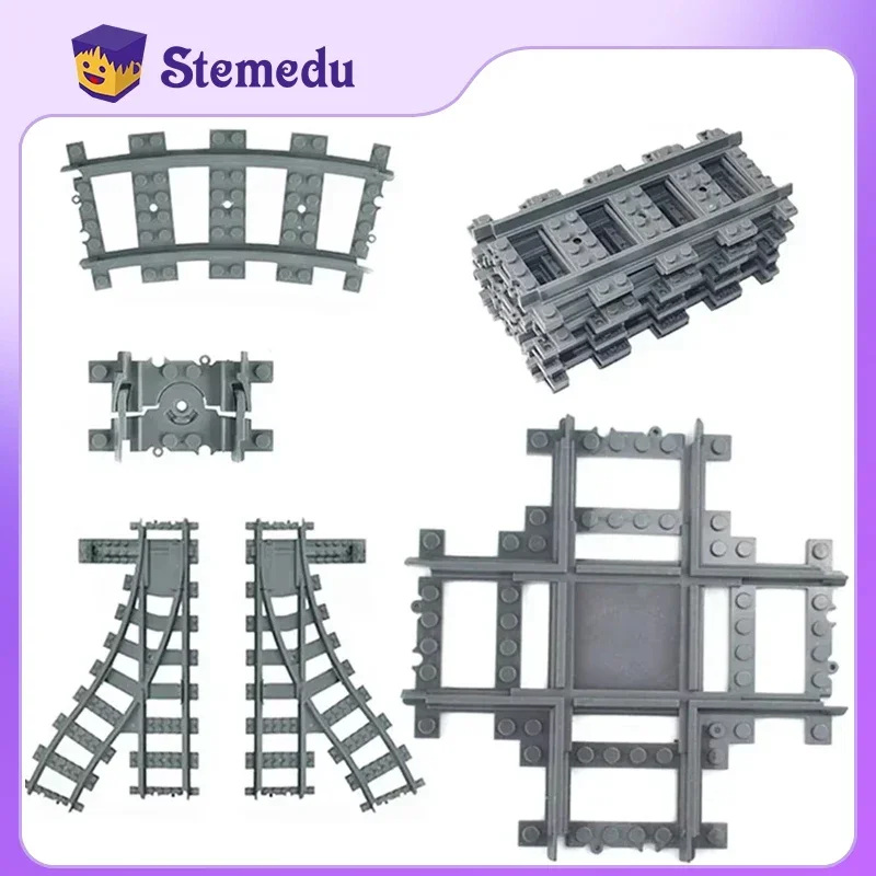 5/10/20 pcs 53400 Building Blocks City Trains Tracks Soft Curved Rails Tracks Remote Control Furcal MOC Creative Railways Toys