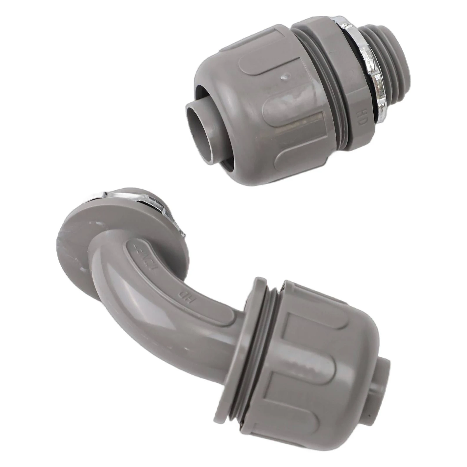 20 Piece PVC Electrical Connector Set Waterproof Fittings for Flexible Conduits Includes Straight and Elbow Styles