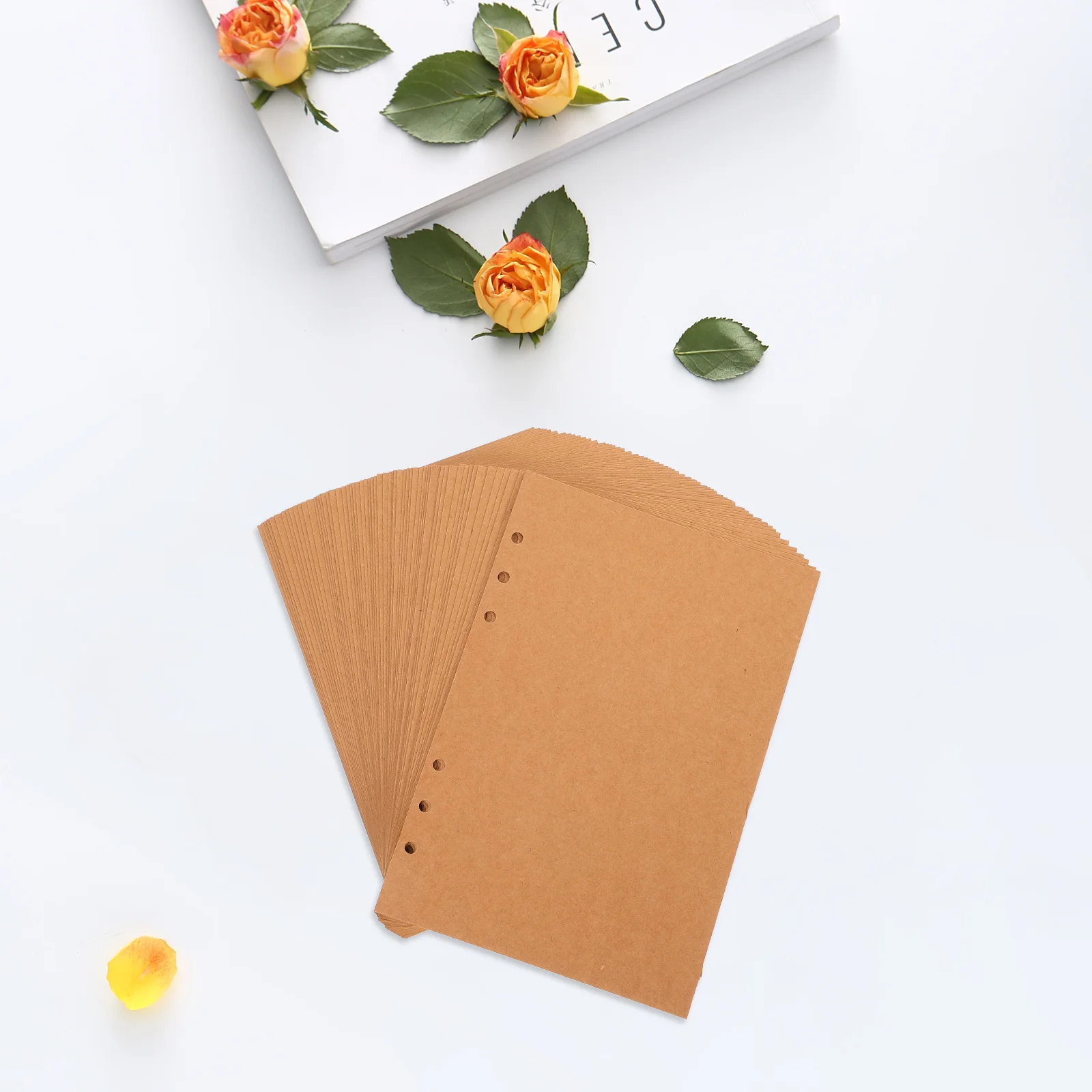 

60 Sheets Notepad Refills Loose Leaf Paper Replacement Insert for Spiral Notebook Binder Journal Planner Kraft Paper Writing