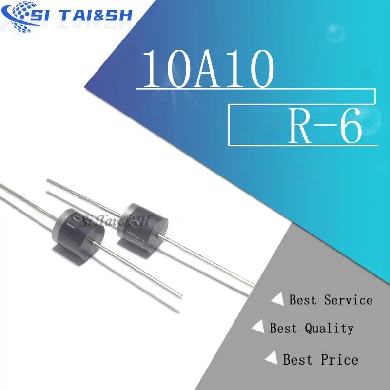 20PCS 10A10 R-6 electrical Axial Rectifier Diode 10A 1000V 10a10   New original