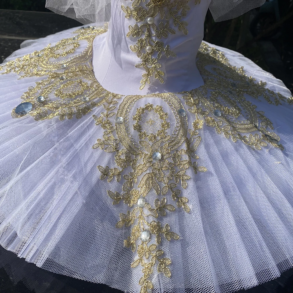 توتو البجعة البيضاء للأطفال ، توتو الباليه الاحترافي ، توتو طبق الفطيرة ، فستان حفلات الباليه ، زي رقص الأطفال