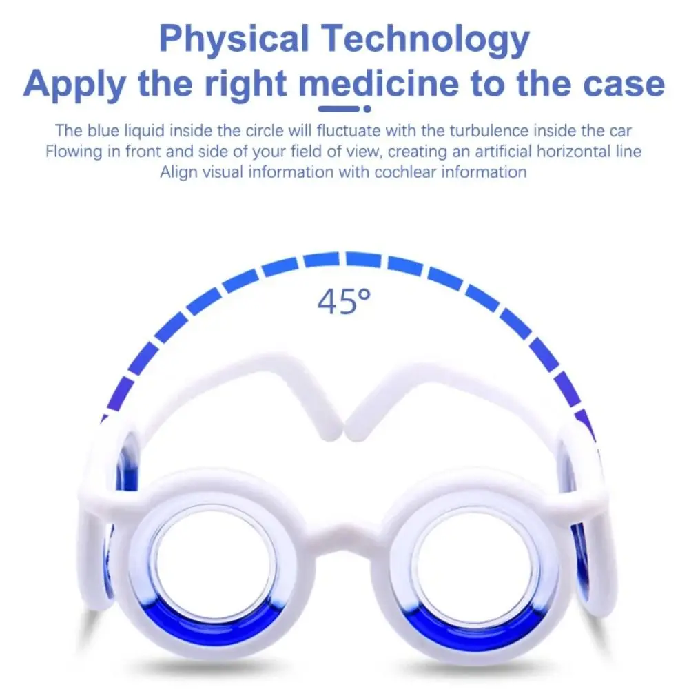 Portable Anti-Motion Sickness Eyeglass Carsickness Airsickness Anti-Dizziness Eyeglass Anti-Nausea No Lens