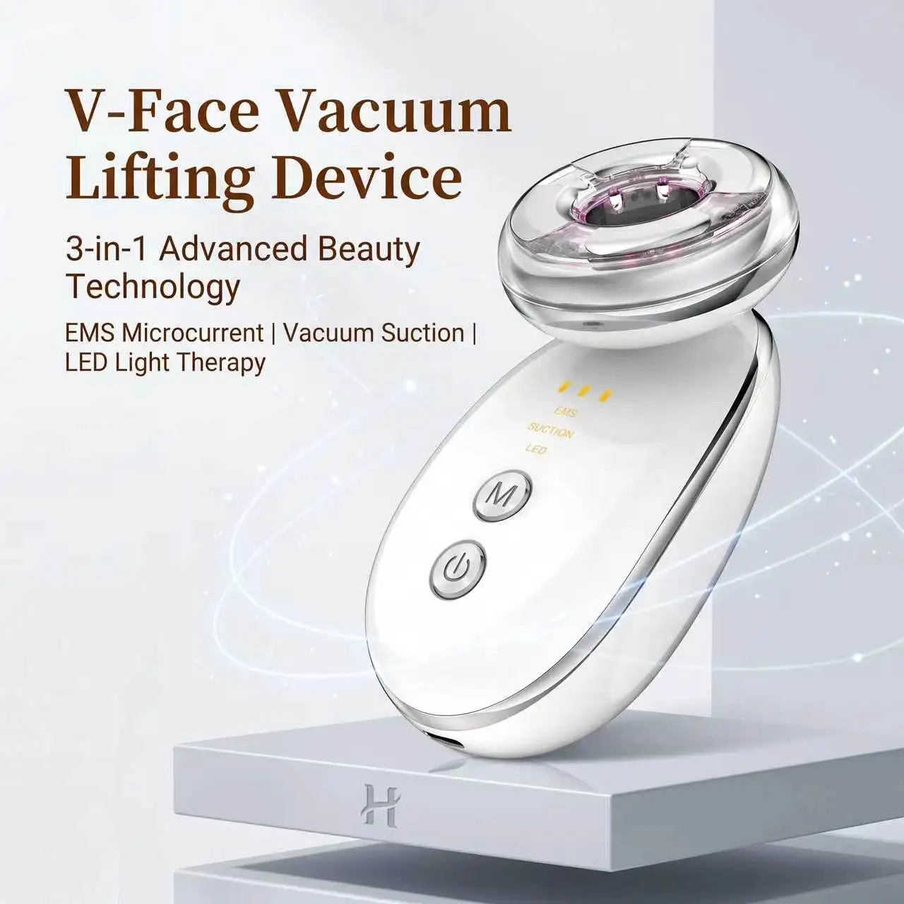 3 in 1 Facial Cupping Vacuum Suction Instrument Microcurrent Facial Device Face Lifting Gua Sha Tool Lymphatic Drainage Massager