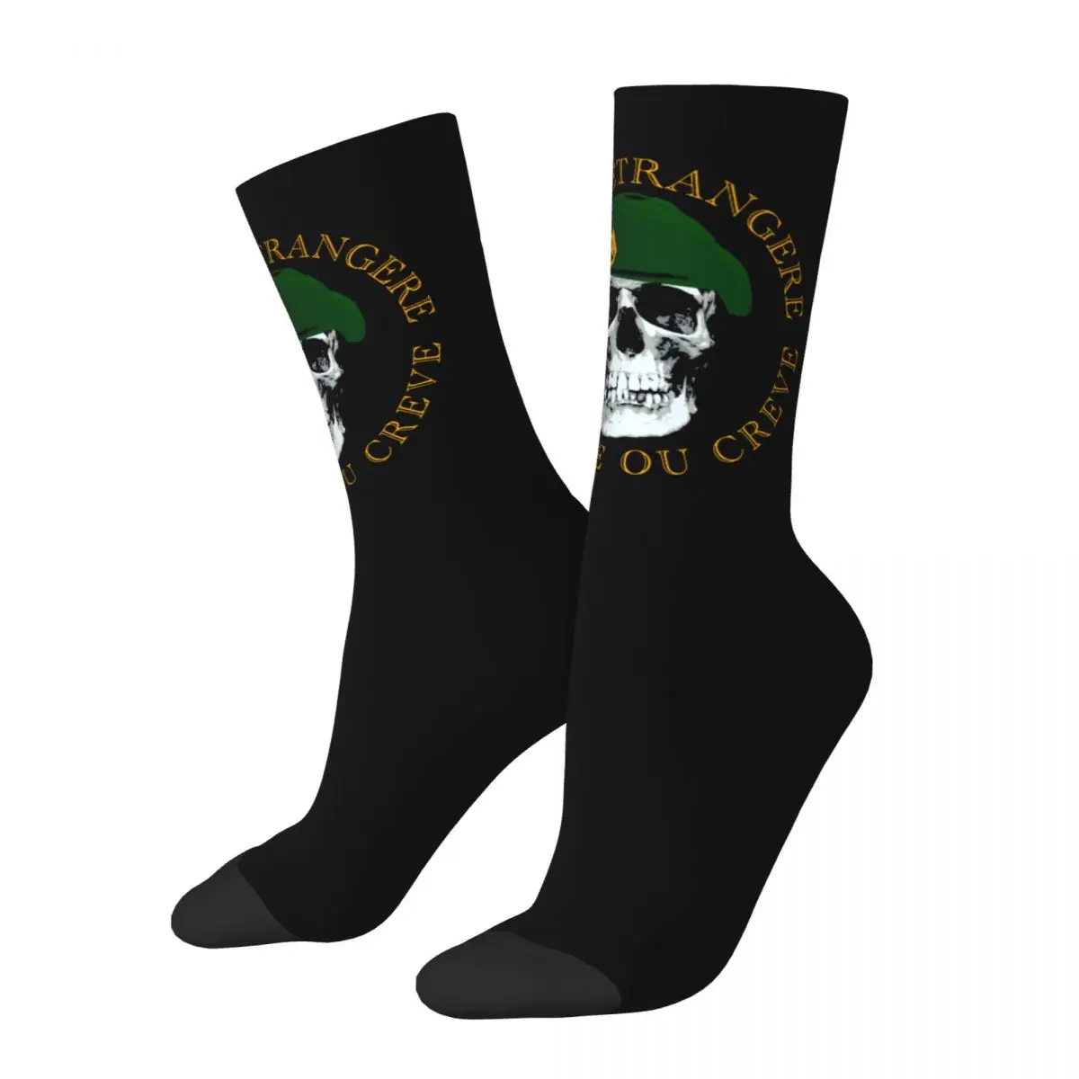 Colorful March Or Die France Apedes Legio Patria Nostra Soccer Socks French Foreign Legion Polyester Long Socks for Unisex