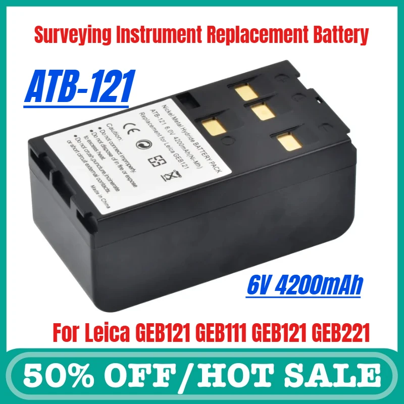 

6V 4200mAh ATB-121 for Leica GEB121 GEB111 GEB121 GEB221 Surveying Instrument Replacement Battery