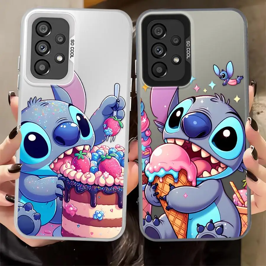 삼성 갤럭시 A30 A50 A56 A51 A52 A10 A20 A02 A03 A71 A72 A06 A07 A54 A55 A04 A05용 케이스 디즈니 귀여운 스티치 백폰 커버