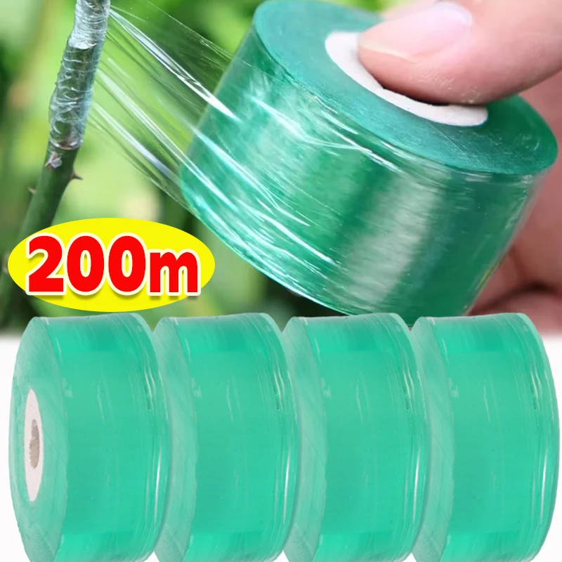 סרט גידול PE עצמי דביק עץ גינה צמחים זרעים סרט מתיחה גפנים עגבניות אביזרי גידול רוחב 2/3cm