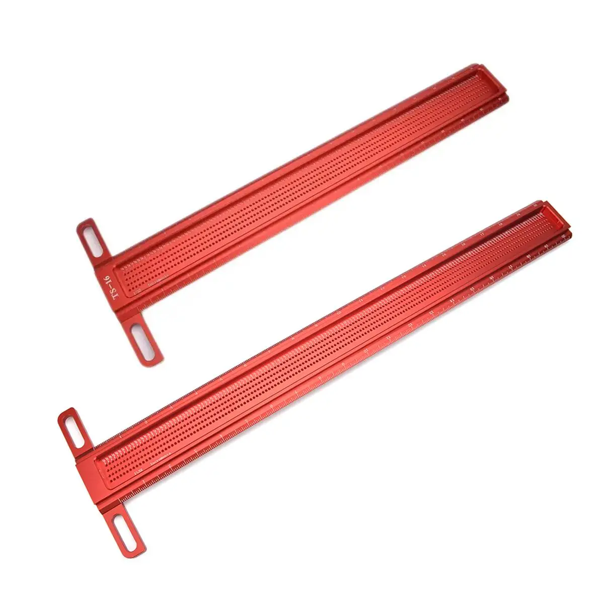 

16/20 Inch Precision Woodworking Scriber T Square Marking T Ruler Aluminum Alloy Hole Positioning Crossed-out Hole Marking Gauge