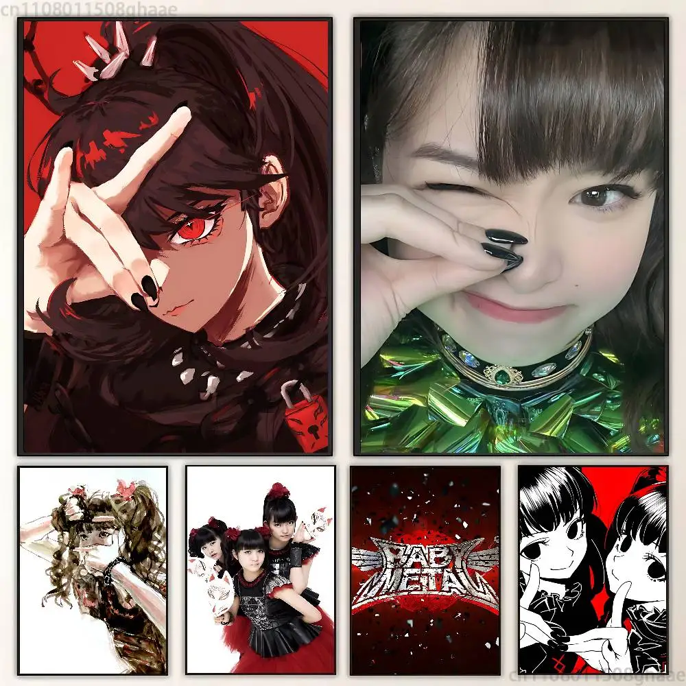 

Cute Babymetal Japanese Artists Canvas Painting for Living Room Home Decor Poster Fans Gifts-unframed