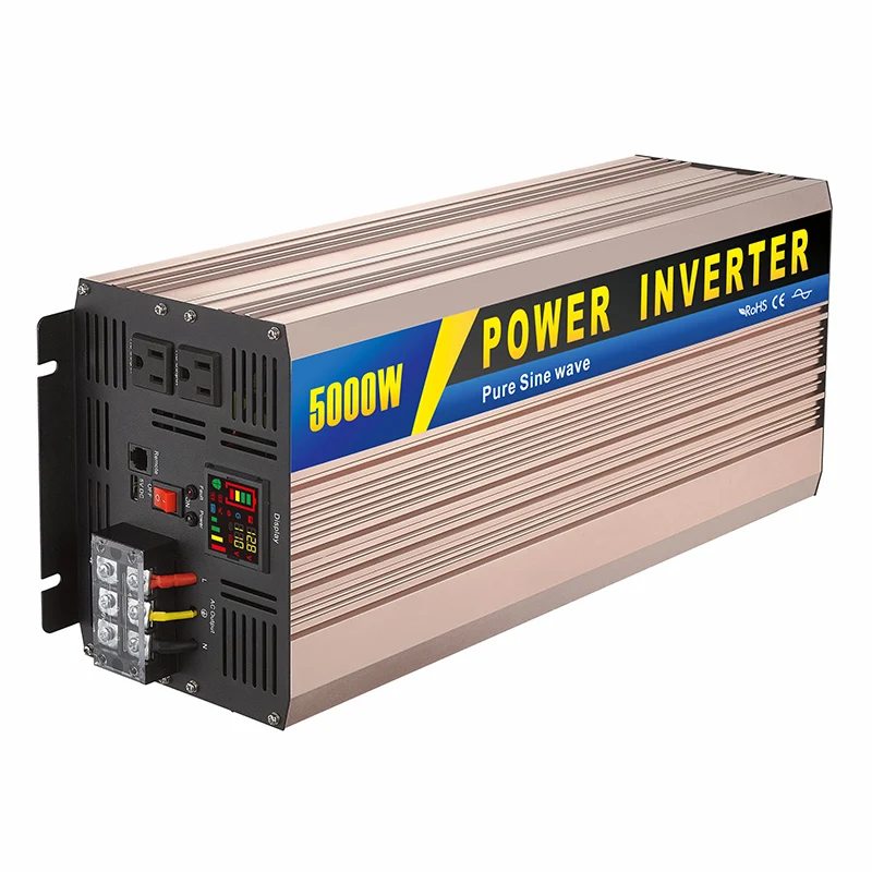 

High Power Converter Car Home Truck Battery 5000W Pure Sine Wave Hybrid Inverter 12V 24 Volt To 220