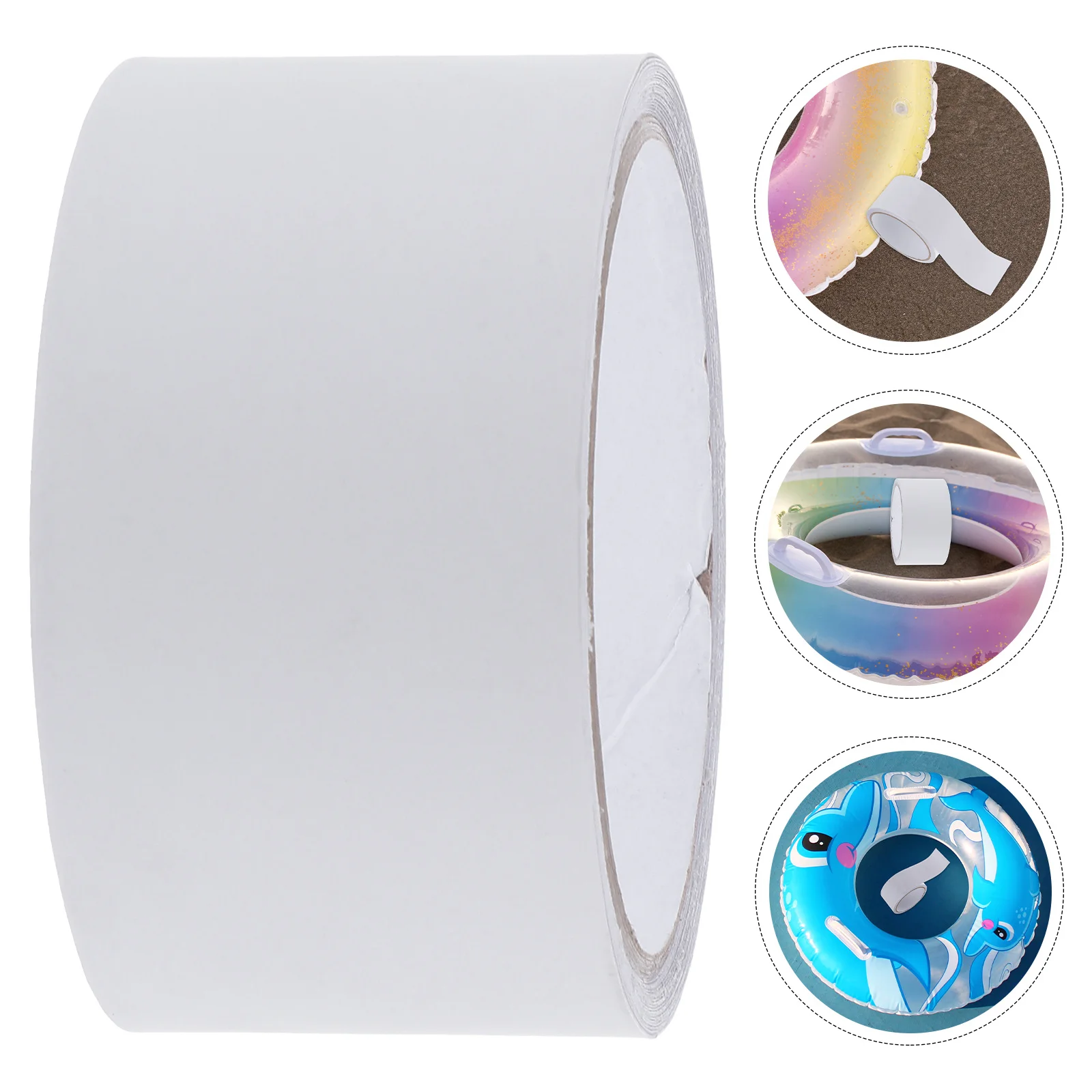 1 rolo de remendo de reparo de anel de natação, material pe, à prova d'água, resistente ao calor e frio para piscina inflável, barco, kit de reparo de capa de chuva