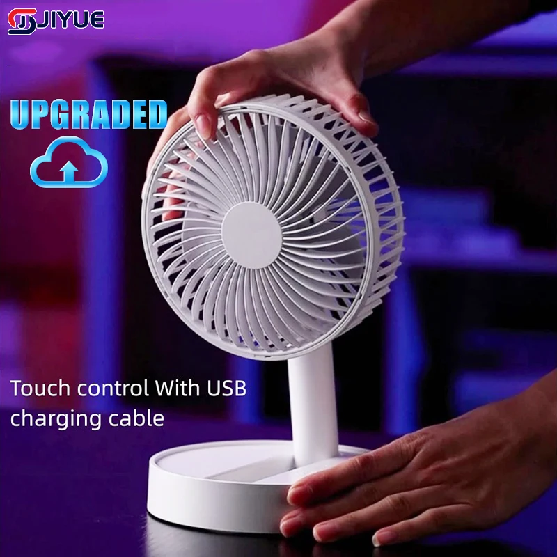 Adjustable USB Foldable Fan With 3 Speeds ＆ Timing,Battery Operated Operated Mini Fan for Bedroom, Indoor or Outdoor,Table Fan