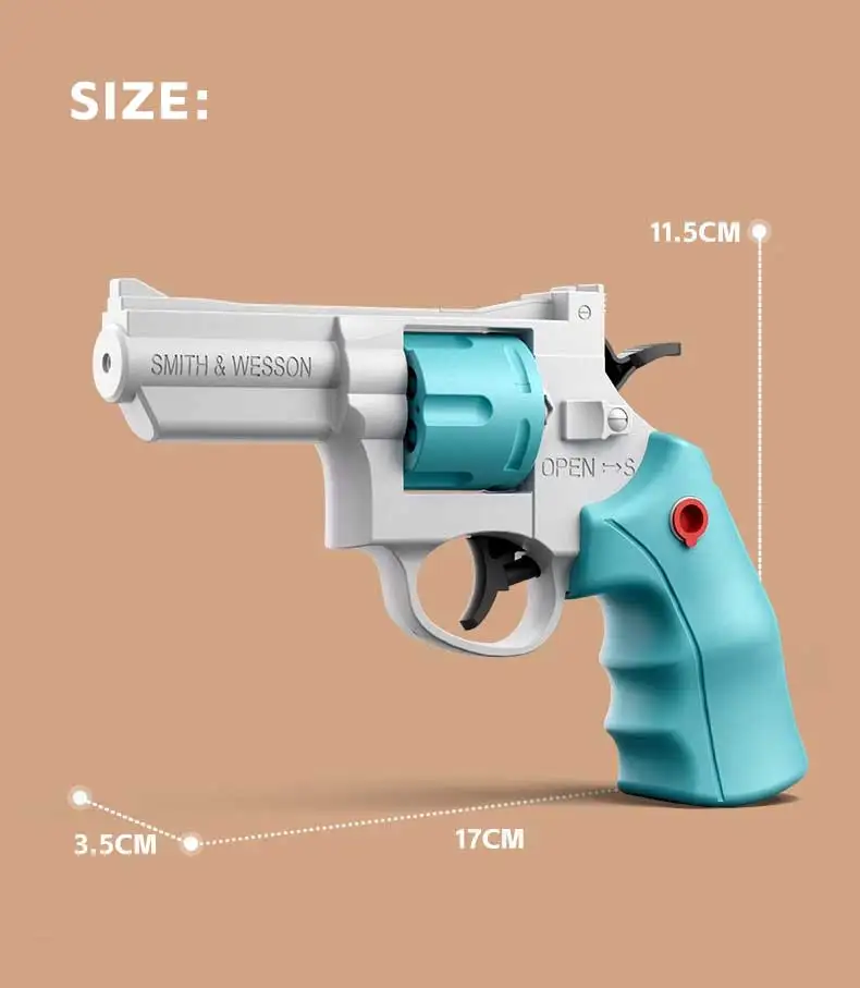 Pistola de água revólver para crianças, pistola de alta pressão, verão ao ar livre, praia, brinquedo pobre, tiro contínuo, crianças, meninos