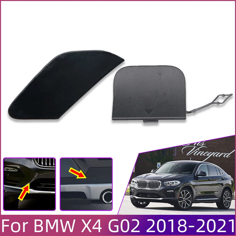 Bumper Towing Hook Cover, Shell Cap Hauling para BMW X4 G02, Modelo Normal, 2018, 2019, 2020, 2021, #51117497095, 51127416023