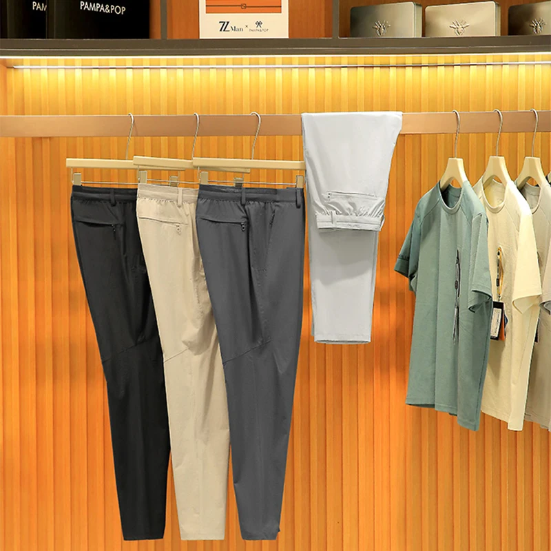 

Qui Dry Waterproof Fabric 4D Surrounding M Hiking Soft ell Pants Straight Leg Zipper mid Waist Long Faion Urban Sle